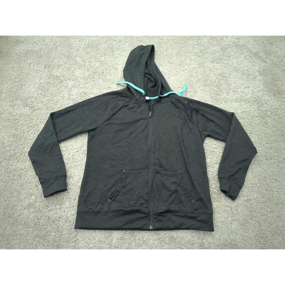 Everlast Hoodie Womens XL Gray Full‎ Zip Long Sleeve Pockets Drawstring